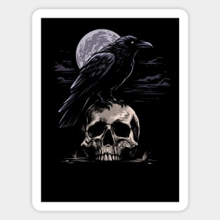 Crow & Skull Magnet
